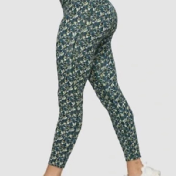 Outdoor Voices blue floral tech sweat leggings small - Picture 5 of 6